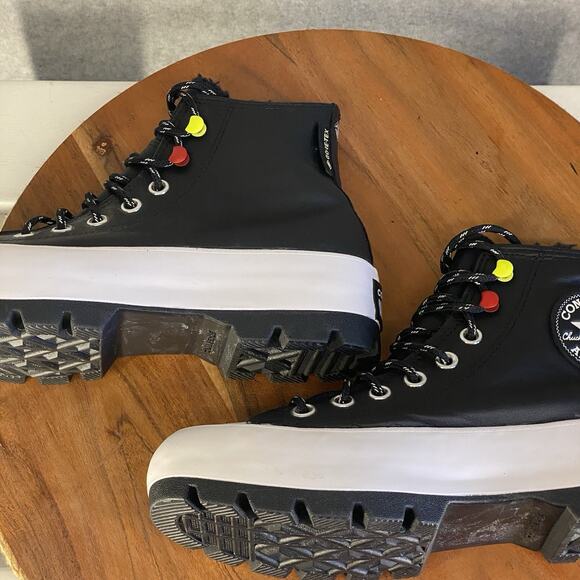Converse Leather Gore-Tex Platform High Tops 🖤 Women’s 8.5 - Picture 10 of 12